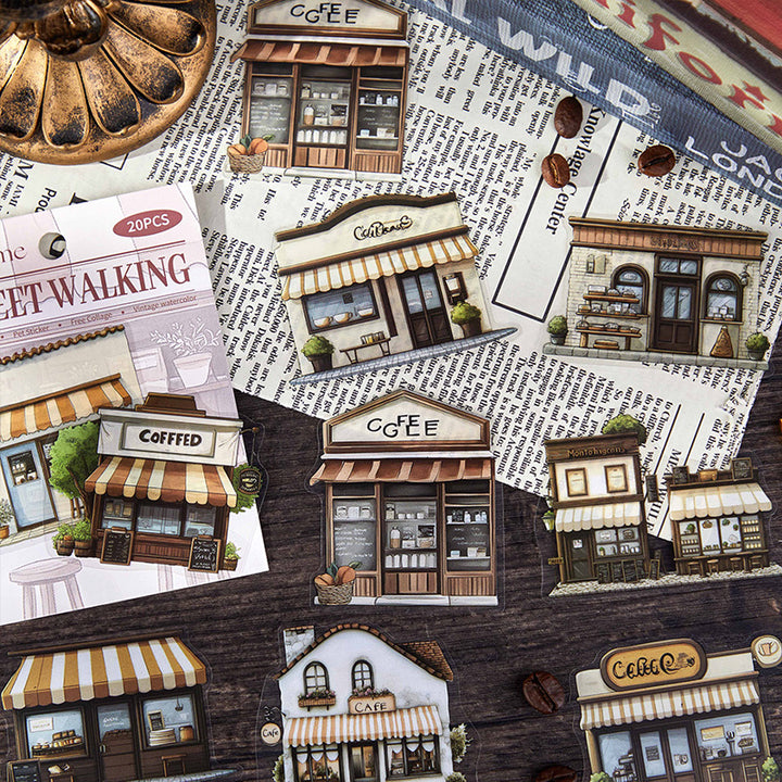 Scenery Sticker Street Walking Series Street Scene DIY Sticker