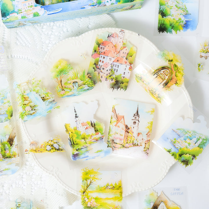 Scenery Tape Green Forest Evening Flower and Nature Journal Supply