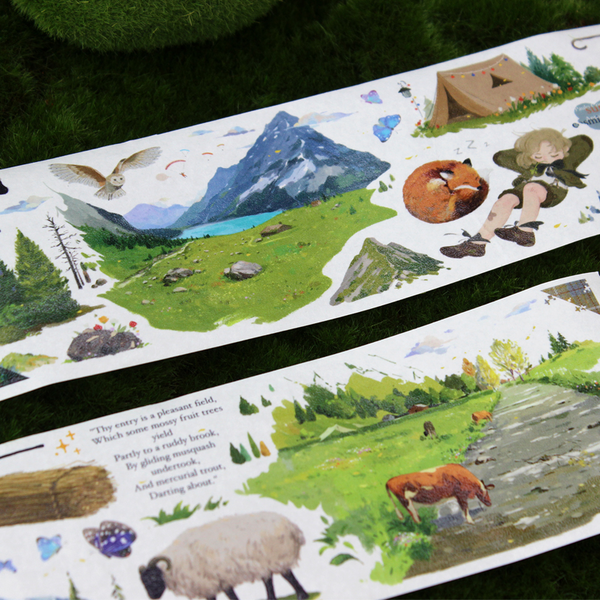 Scenery Tape Mountain Breeze Nature Style PET Washi Combo