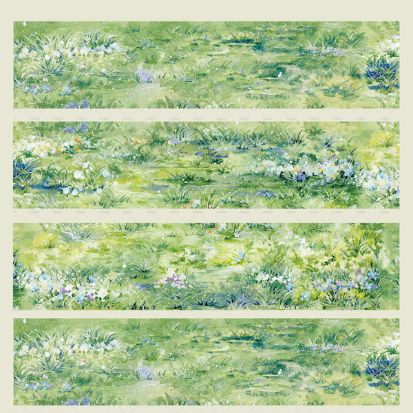 Scenery Tape PET Floral Meadow Aesthetic Layering
