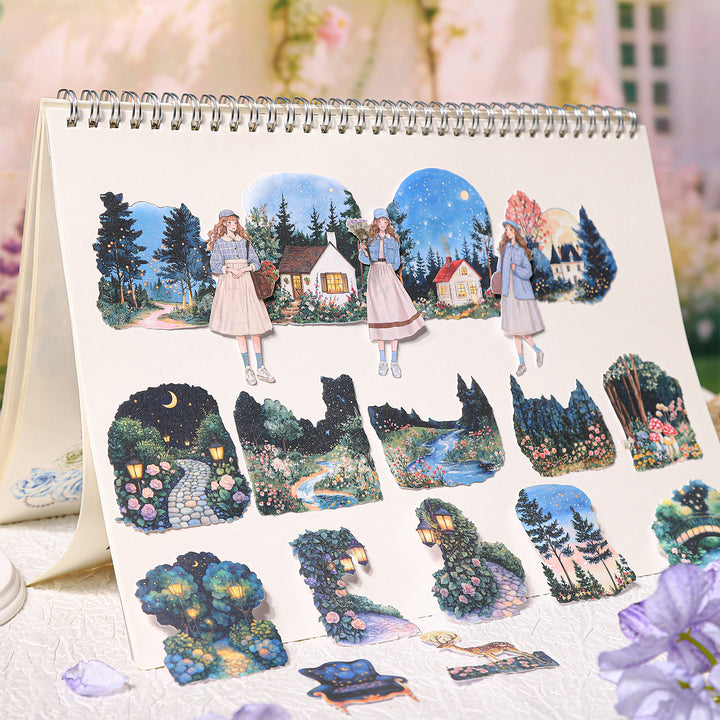 Scenery Washi Stickers Garden Time scenery theme soft aesthetic