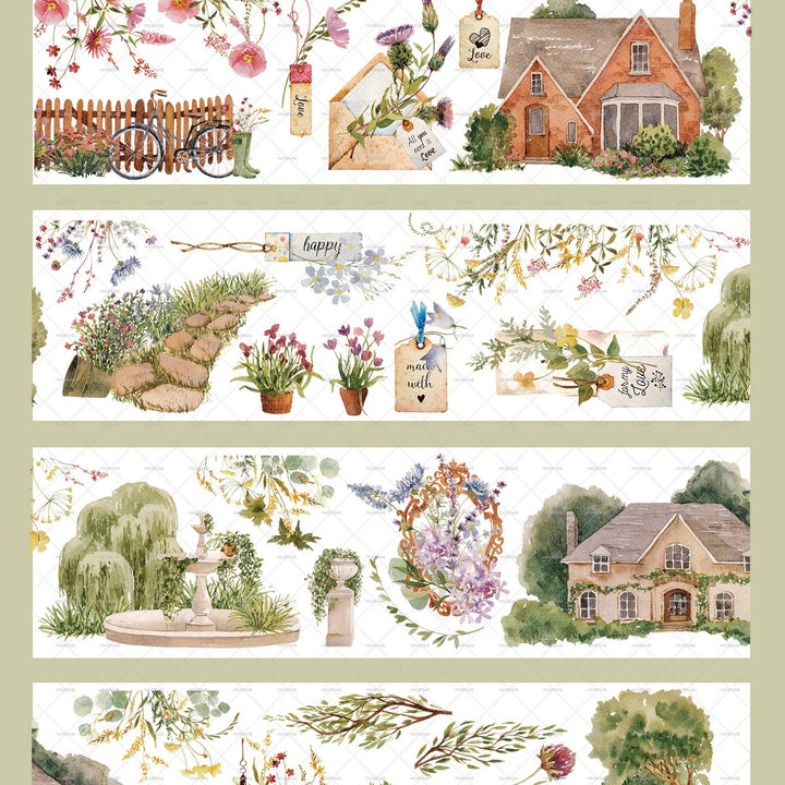 Scottish Garden PET Tape Scenery Personalized Decoration
