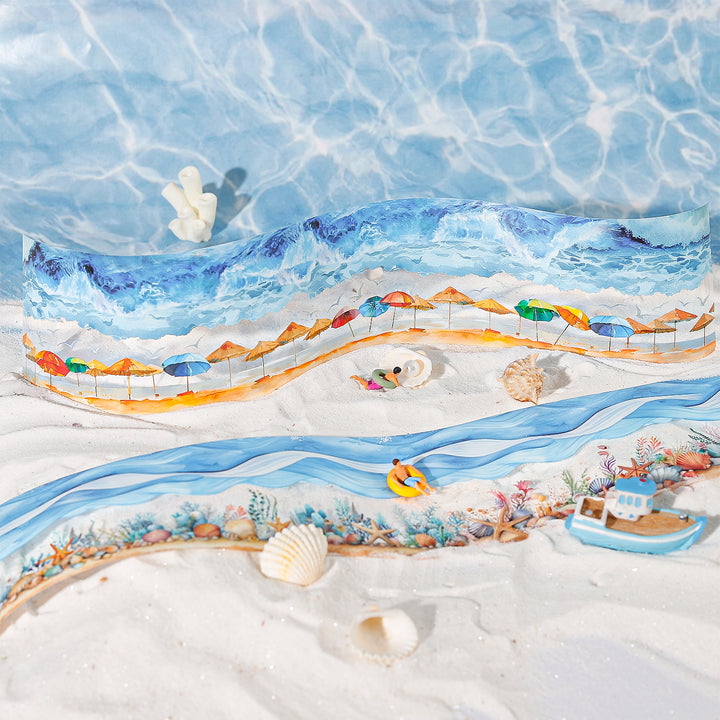 Sea and Shore PET Tape Ideal for Travel Collage Pages