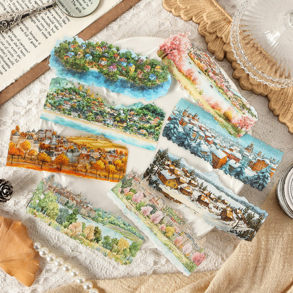Season Market Era City Countryside PET Stickers Great for Crafting