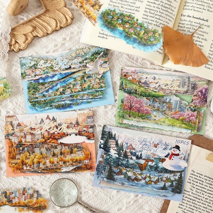 Season Market Era Decorative PET Stickers Great for Artistic Projects