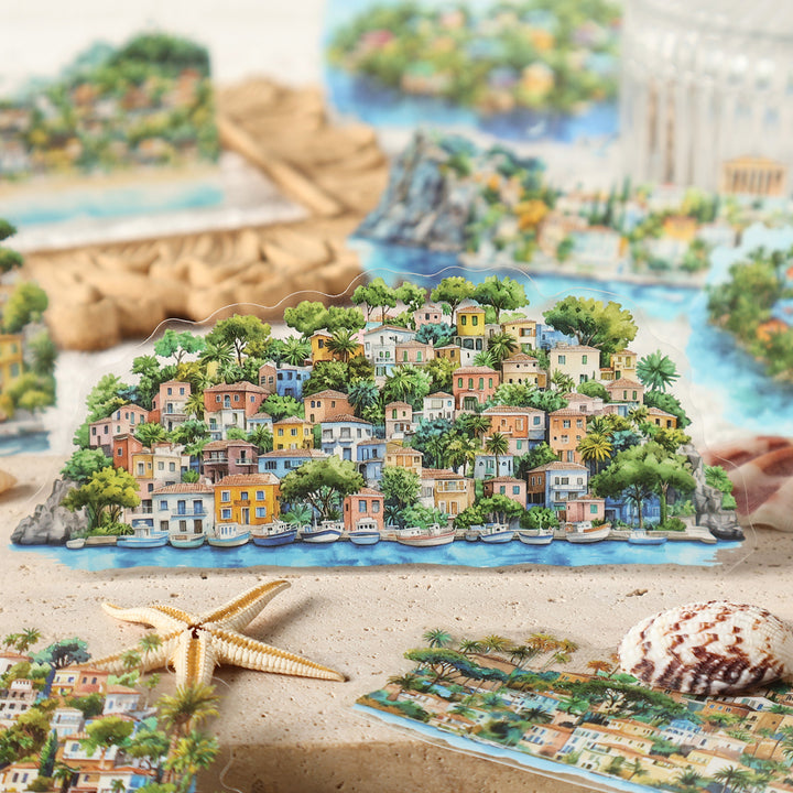 Season Market Era Scenery PET Stickers Travel Journal Decorative