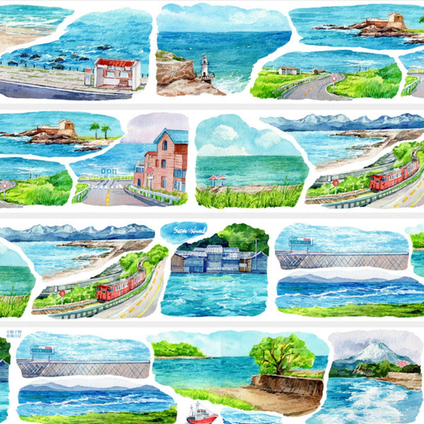 See The Sea PET Tape Ocean Scenery For Collage Design