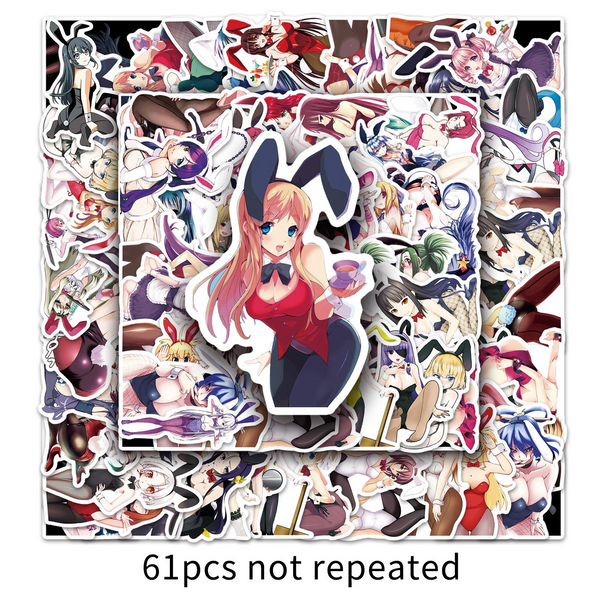 Sexy Bunny Girl PVC Stickers Japanese Style Cute Characters for DIY Decoration