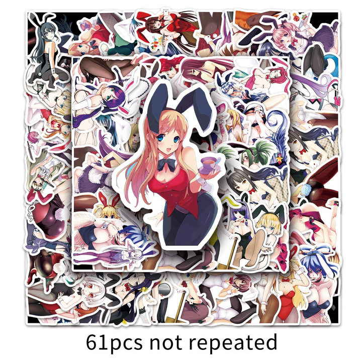 Sexy Bunny Girl PVC Stickers Japanese Style Cute Characters for DIY Decoration