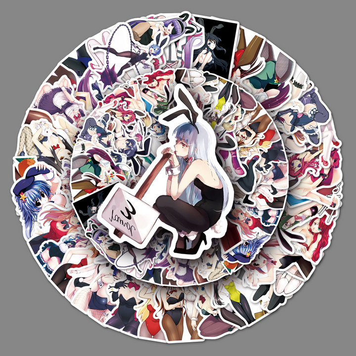 Sexy Bunny Girl PVC Stickers Japanese Style Waterproof for Phone Case Decoration