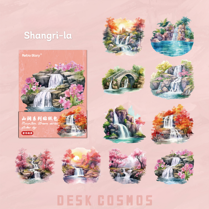 Shanjian Series Sticker Pack Seasonal Nature Scenery for DIY Artworks