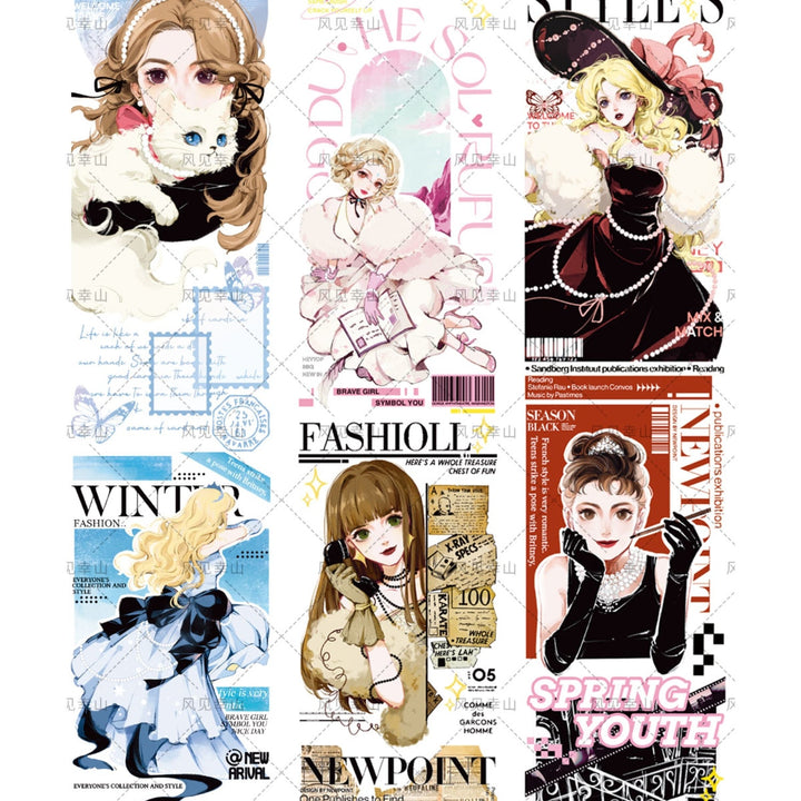 Shell Shimmer PET Tape Glamorous Lady Collage