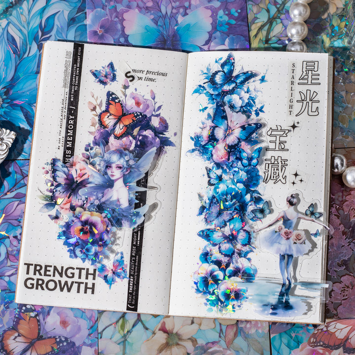 Sparkling Flowers for Creative Journals