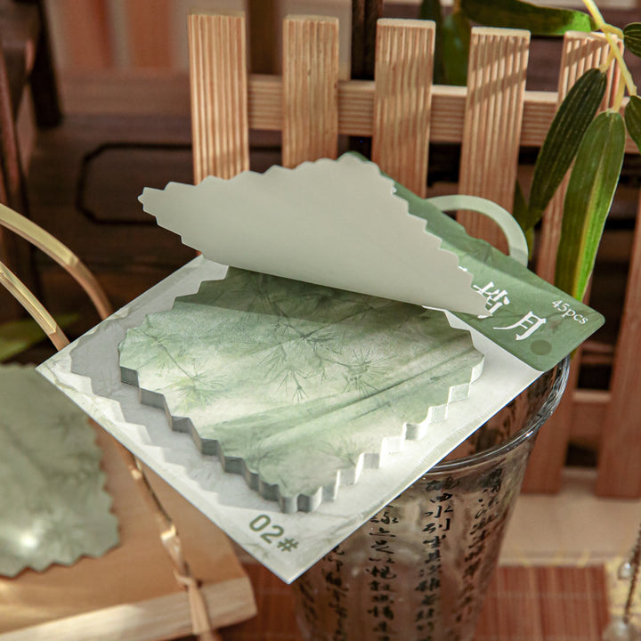 Silk Brocade Series Retro Art Bamboo Sticky Notes Elegant Style