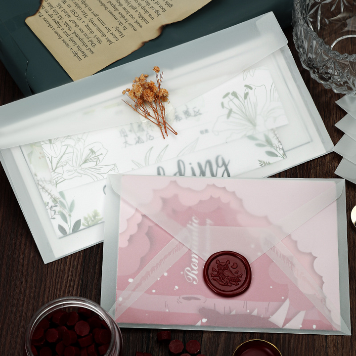 Sincere Heart Transparent Envelope DIY Wax Seal Perfect for Scrapbooking