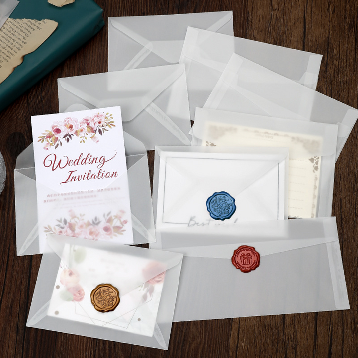 Sincere Heart Transparent Envelope and Letter Paper for Scrapbooking and Gift Wrapping