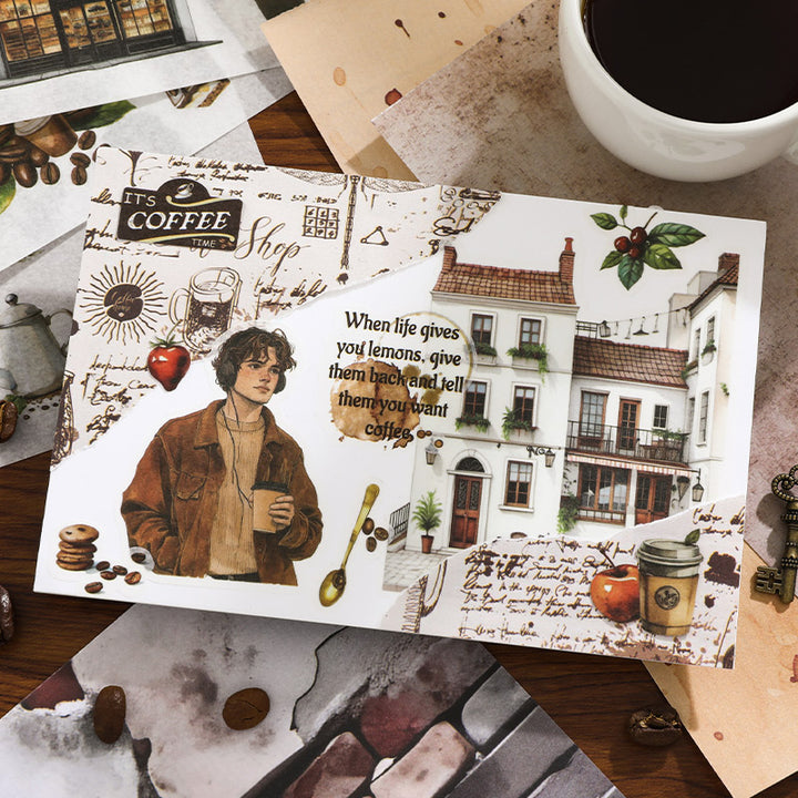 Slow Life Aesthetic Vintage Washi Sticker Paper for Journaling