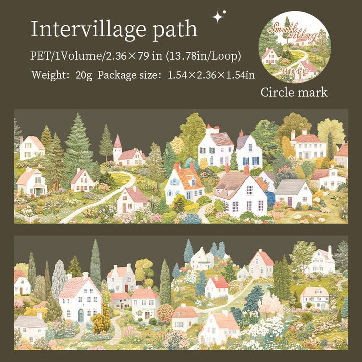 Small village Intervillage path PET Tapes Scenic Village DIY Decor