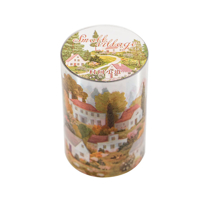 Small village PET Tapes Scenic Landscape Nature Scenery DIY Decor White background