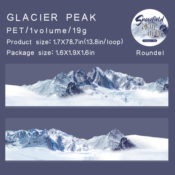 Snow field Glacier Peak PET Tape Icy Mountain Landscape