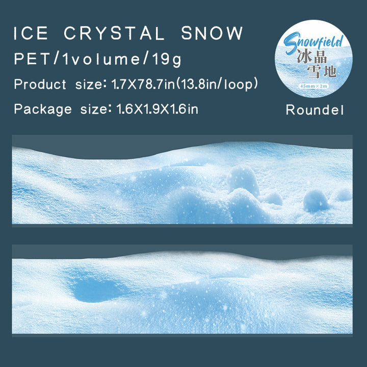 Snow field Ice Crystal Snow PET Tape Sparkling Snowflakes