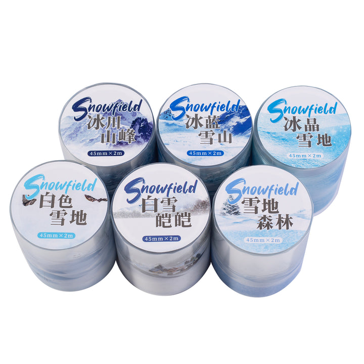 Snow field PET Tape Waterproof Adhesive for Art Journaling