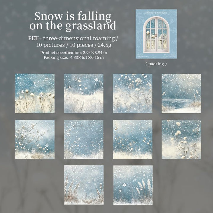 The Snow Outside the Window Stickers - Desk Cosmos