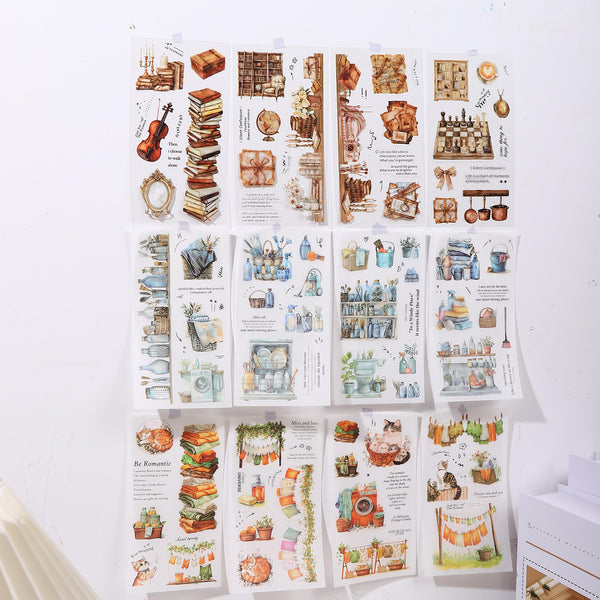 Soft Home Time cozy indoor life dual texture stickers