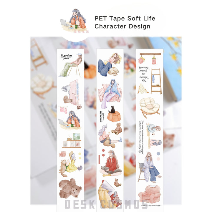 Soft Life PET Tape for Artistic Stationery Lovers