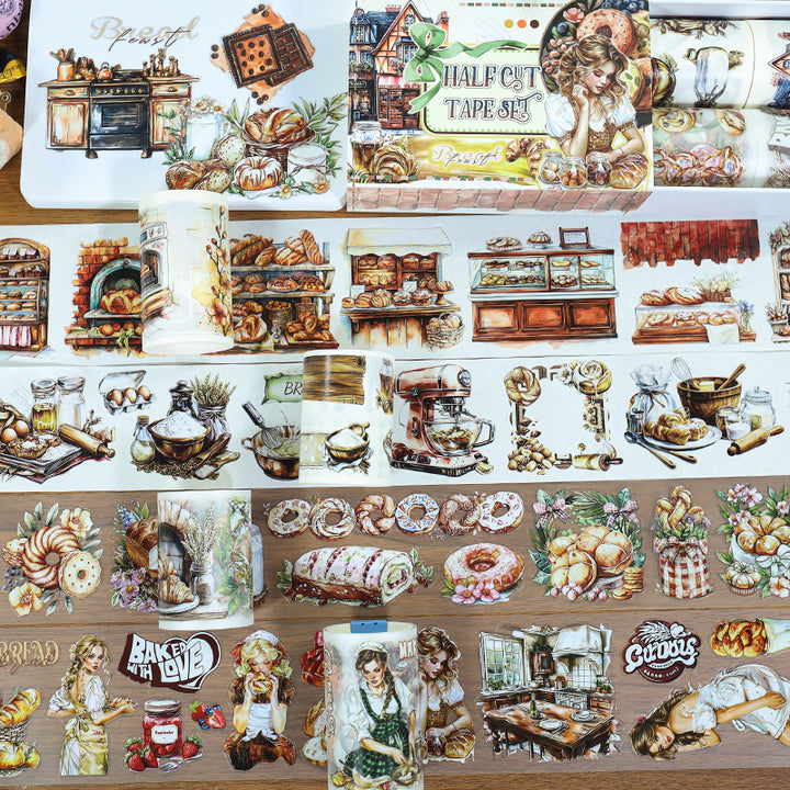 Soft Rhyme of Malty Flavor PET Tape Daily Life Scrapbooking Suitable For Journals