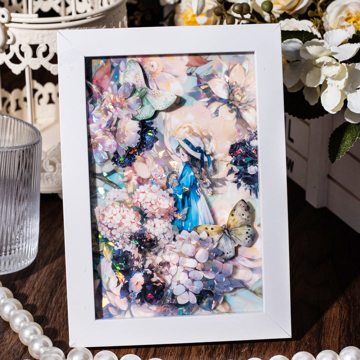 Sparkling Flower Stickers Photo Frame