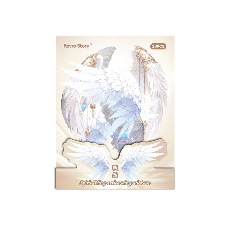 Spirit Wing Series Iridescent PET Stickers for Planners and Journals