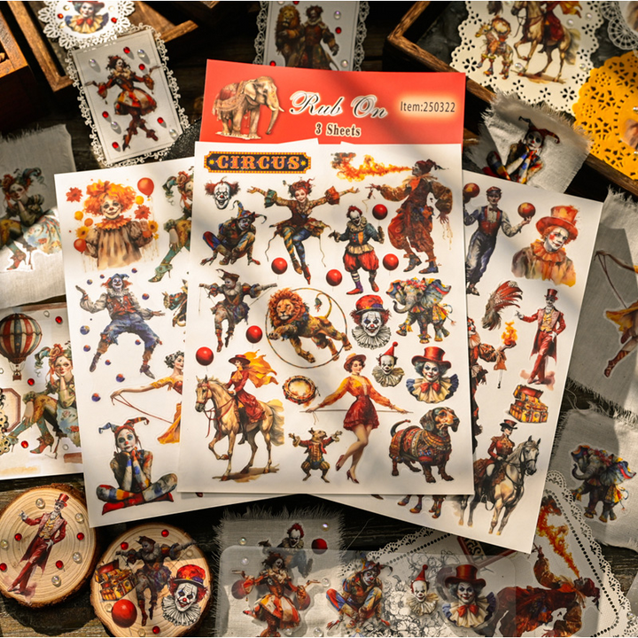 Spitfire American Style Circus Stickers for Diary Decor