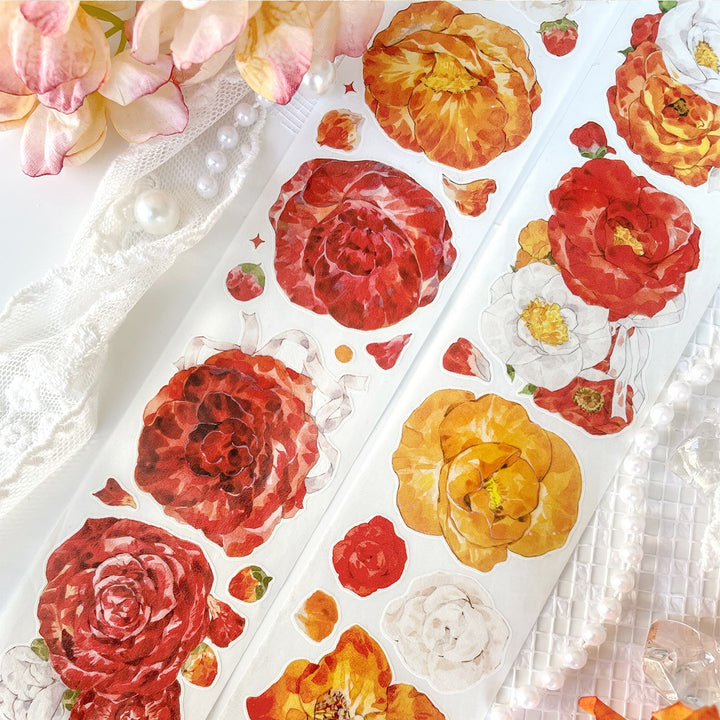 Spring Bloom PET Tape Cute Floral Decoration