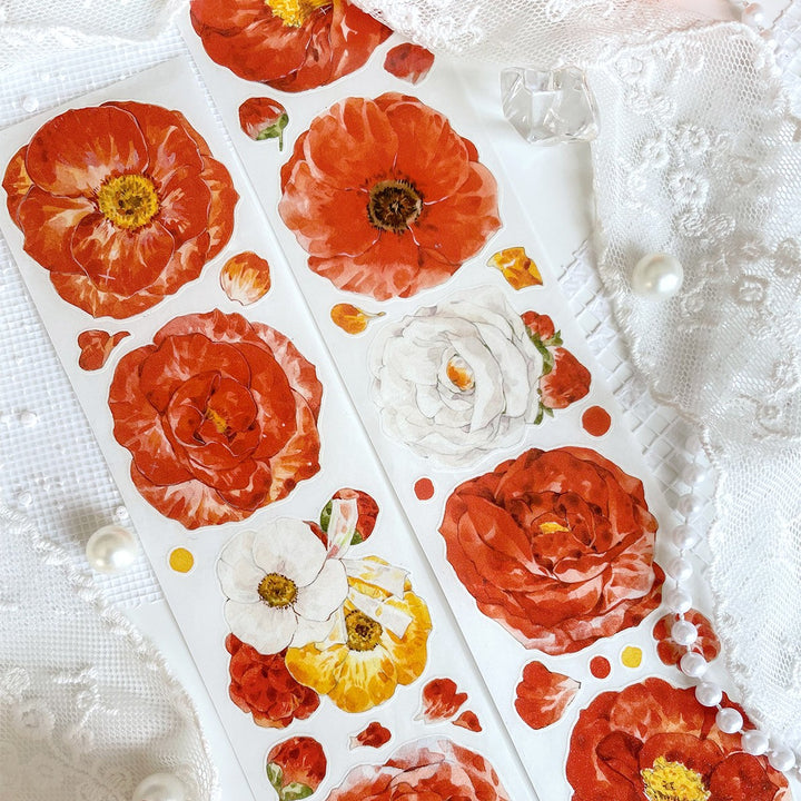 Spring Bloom PET Tape Floral Decorative Scrapbooking