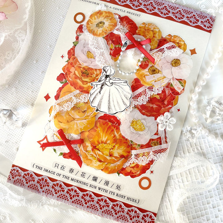 Spring Bloom Romance PET Tape Cute Journal Decoration
