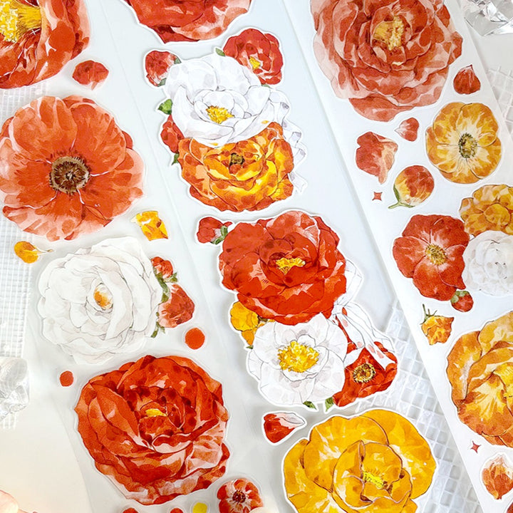 Spring Bloom Romance PET Tape Scrapbook Materials