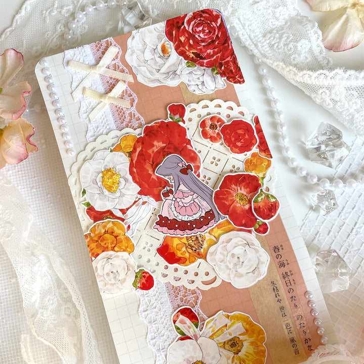 Spring Bloom Romance Washi Tape Flower Pattern