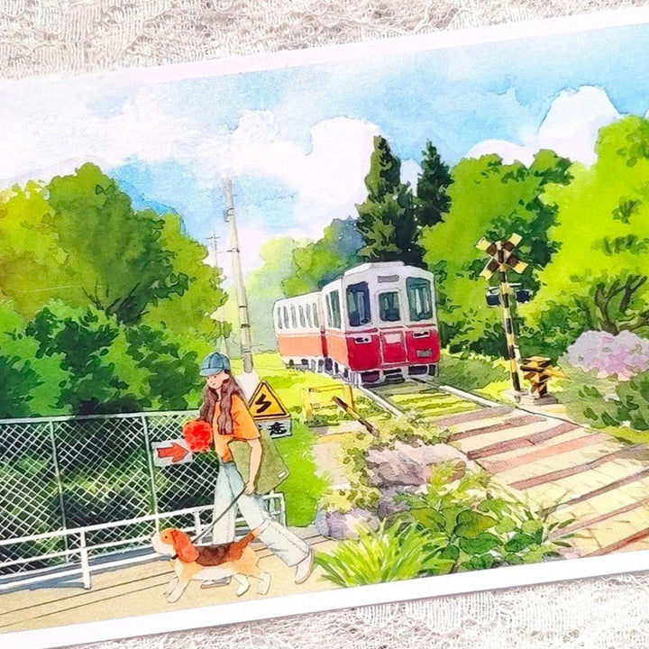 Spring Camping In The Wild PET Tape Daily Life Suitable For Journal Pages