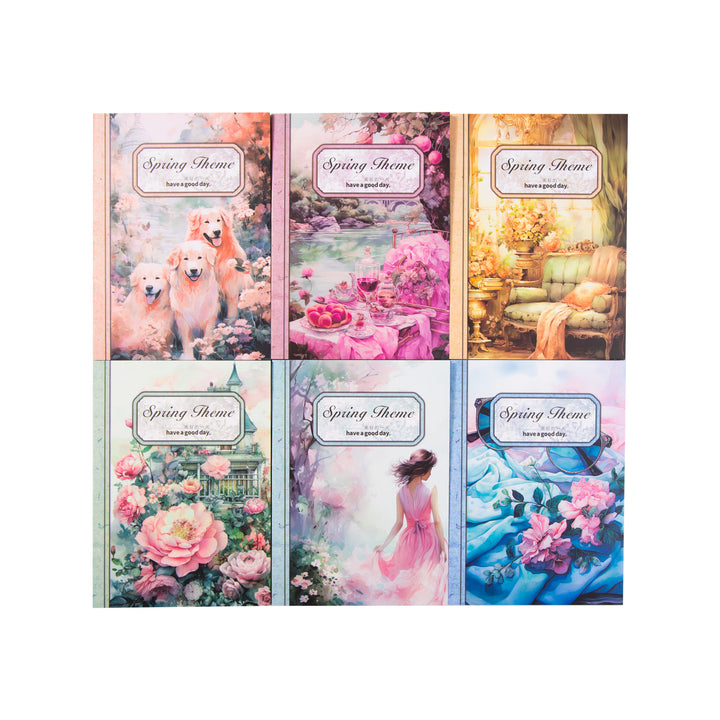Spring Color Palette Journal Decoration Paper White Background