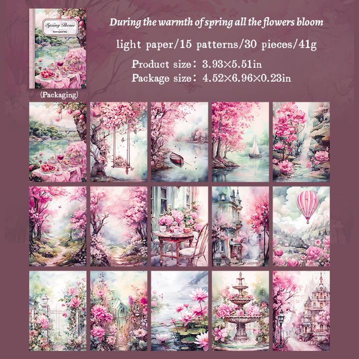 During the warmth of spring all the flowers bloom