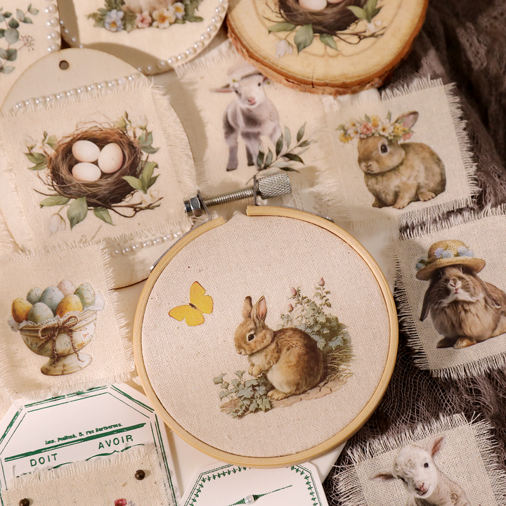 Spring Farm Transfer Stickers For Easter Themed Scrapbook Easter Flowers