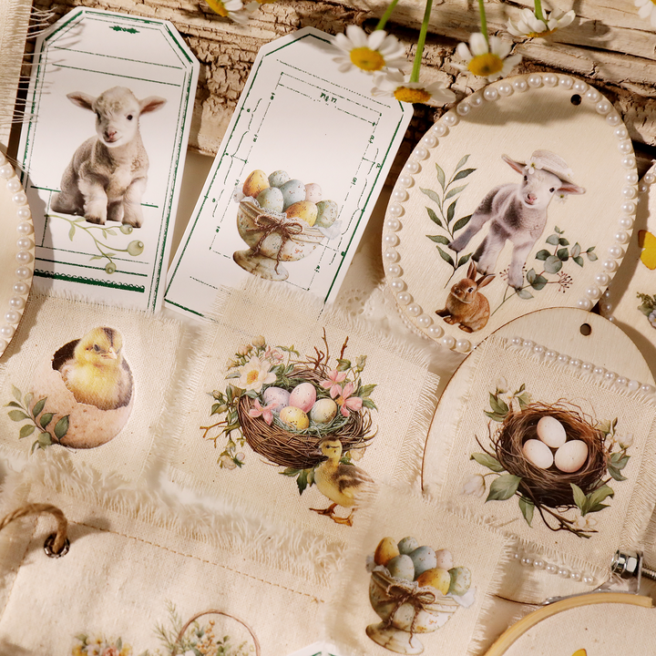 Spring Farm Transfer Stickers For Easter Themed Scrapbook Farm Easter