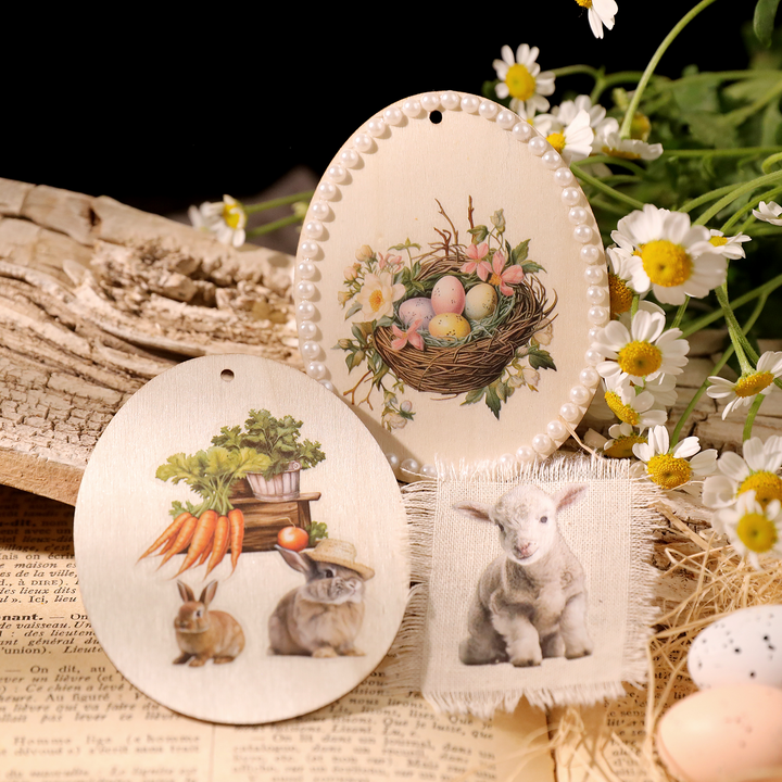 Spring Farm Transfer Stickers For Easter Themed Scrapbook For Crafting Projects