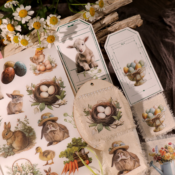 Spring Farm Transfer Stickers For Easter Themed Scrapbook Suitable For Scrapbooking