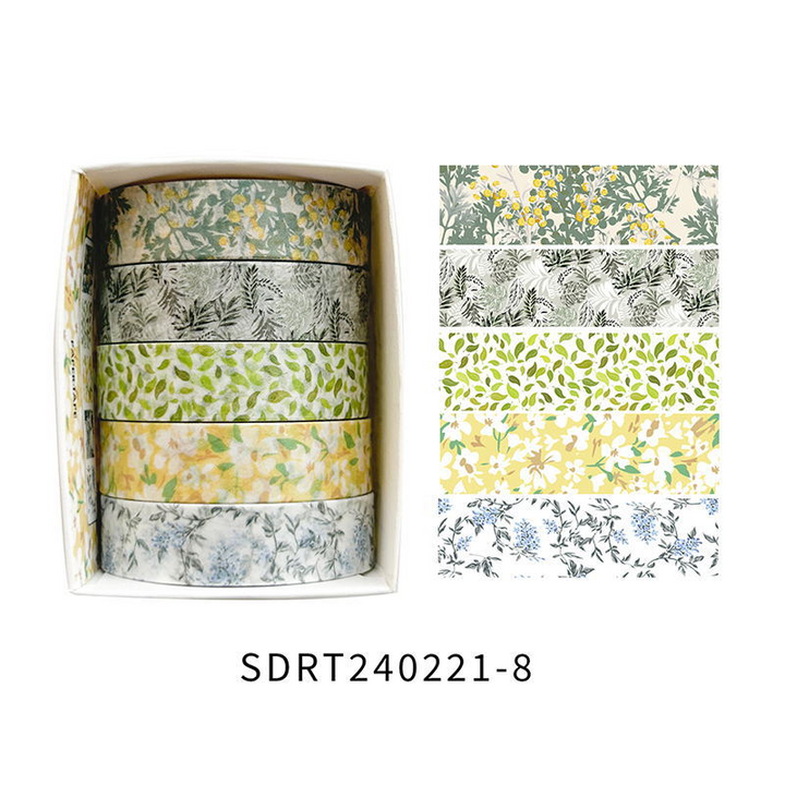 Spring Flower Romantic Series Craft Tape Beautiful for Art Journaling