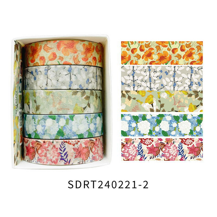 Spring Flower Romantic Series Floral Washi Tape Adds Romantic Touch