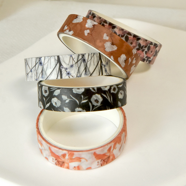 Spring Flower Romantic Series Masking Tape Great for Collage Projects