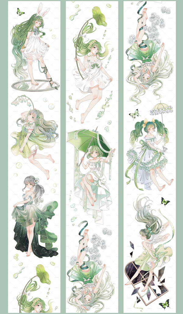 Spring Hill Green Elf Washi Tape Cute Style