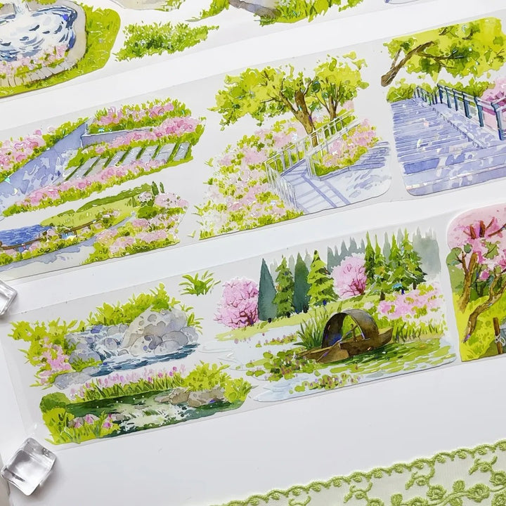 Spring Scenery seasonal PET tape for creative decoration